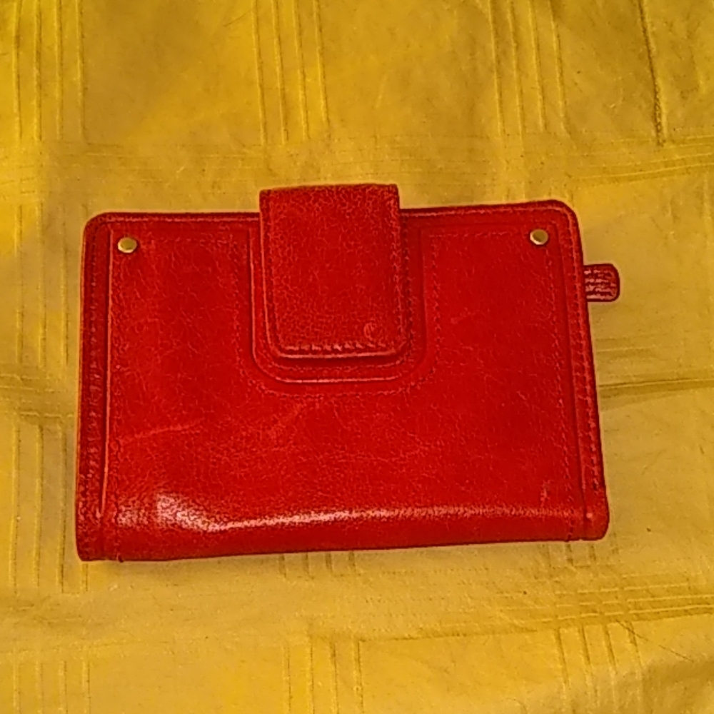 Fossil red leather wallet
